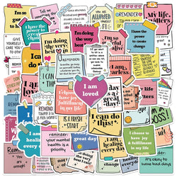 50PCS Positive Affirmation Stickers for DIY, Scrapbooking, Laptop, Phone, Fridge, Car, Notebooks, Party Gifts (ONLINE ORDER ONLY)