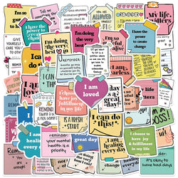 50PCS Positive Affirmation Stickers for DIY, Scrapbooking, Laptop, Phone, Fridge, Car, Notebooks, Party Gifts (ONLINE ORDER ONLY)