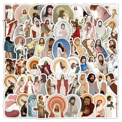 Boho Cartoon Jesus Stickers PVC Waterproof Skateboard Notebook Graffiti 10/30/60PCS (Online Order Only)