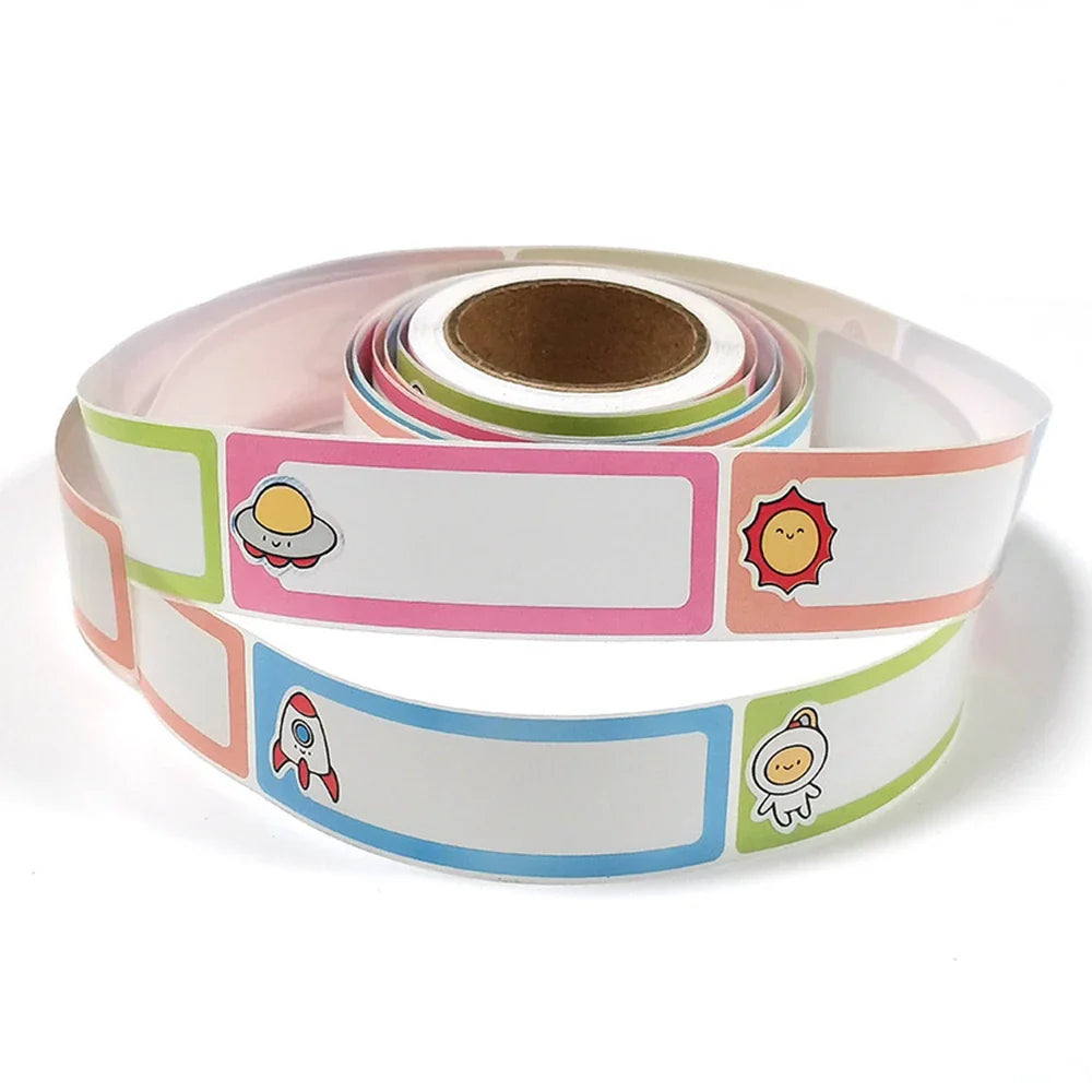 120pcs/roll Cartoon Handwritten Children's Student Name Stickers Kitchen Refrigerator Reminder Food Storage Marker Stickers (ONLINE ORDER ONLY)