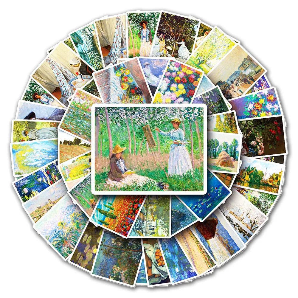 Monet Style Graffiti Stickers for Kids Laptop Luggage Car Motorcycle (Online Order Only)