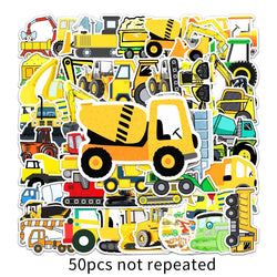 Engineering Car Stickers 10/25/50pcs Cartoon DIY Gift Decals for Luggage, Laptop, Phone, Fridge, Scrapbook (Online Order Only)