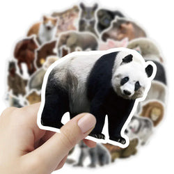 10/50Pcs Realistic Wildlife Elephant Panda Animals Graffiti Stickers for Notebook Suitcase Skateboard Luggage Waterproof Sticker (Online Order Only)