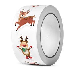 500pcs/Roll Christmas Reindeer Festival Cartoon Sealing Sticker DIY PVC Laptop Decals Decoration Stiker Reward Gift Toys (Online Order Only)