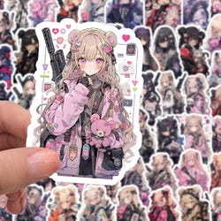 Anime Girl Bear Killer Stickers for Phone Laptop Luggage Skateboard - 10/30/60PCS (ONLINE ORDER ONLY)