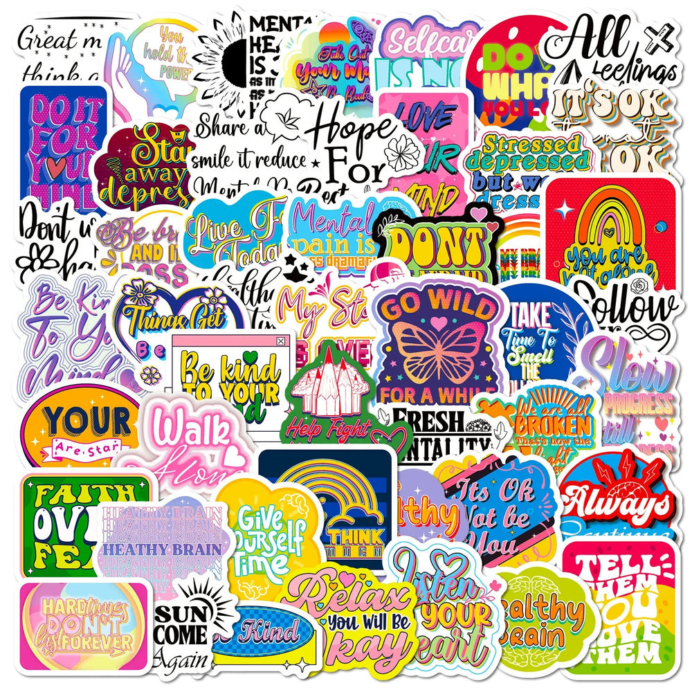 50pcs Butterfly Shape Quote Stickers for Helmet Wall DIY Decor (Online Order Only)