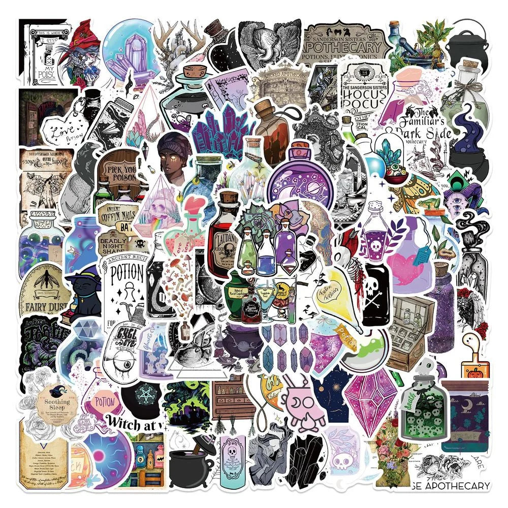 50/100PCS Pharmacist Horror Gothic Graffiti Mobile Phone Notebook Luggage Car Decoration Waterproof Sticker Toy Wholesale (Online Order Only)