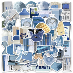 Blue Cartoon Stickers 10/30/50pcs for Skateboard, Fridge, Phone, Laptop, Bike, Car, DIY Decoration (ONLINE ORDER ONLY)