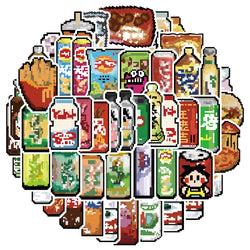 Pixel Style Cartoon Stickers for Snowboard, Laptop, Luggage, Car, Fridge, DIY Vinyl (ONLINE ORDER ONLY)