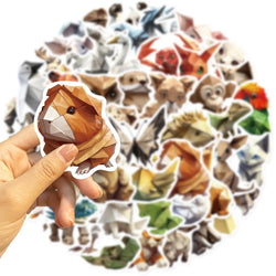 58pcs Origami Aanimal Stickers for Kids Boys Girl Baby Toys Shower Wall Decal For Notebook Water Bottle Luggage Laptop Phone (ONLINE ORDER ONLY)
