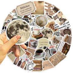 50PCS Dark Academia Cool Stickers Decals For Laptop Phone Suitcase Fridge Skateboard Waterproof Sticker Kids Toys (ONLINE ORDER ONLY)