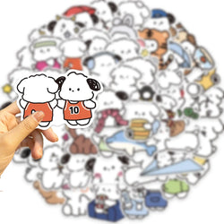 50PCS Kawaii yowoyowoo Sticker Puppy Dog Cute Cartoon Stickers Decals Phone Laptop Guitar Car Bottle Luggage Children Gift (Online Order Only)