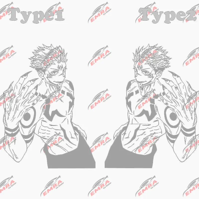Anime Large Stickers For Car Sticker Handsome Boy Window Body Hood Decoration Die Cutting Waterproof Prevent PVC Vinyl Decals (ONLINE ORDER ONLY)