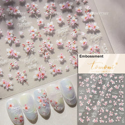 Colourful Field Bouquet Flower Spring Field Violet Daisy Bowknot Butterfly 5D Relief Adhesive Nail Art Stickers Manicure Decals (ONLINE ORDER ONLY)