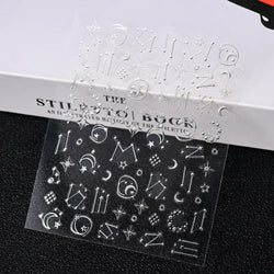 1pc 3D Gradient French Nail Stickers with Crown & Tassel Design Gold Silver Lines Self-Adhesive Nail Art Waterfall Manicure Foil (Online Order Only)