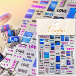 Retro Glass Geometry Glaze Rectangle Round Rose Camellia Adhesive Nail Art Stickers Frame Gemstone Charm Noble Manicure Decals (ONLINE ORDER ONLY)