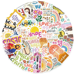Jesus Christian Stickers 10/30/50pcs Waterproof for Phone Laptop Car Luggage Wall (Online Order Only)