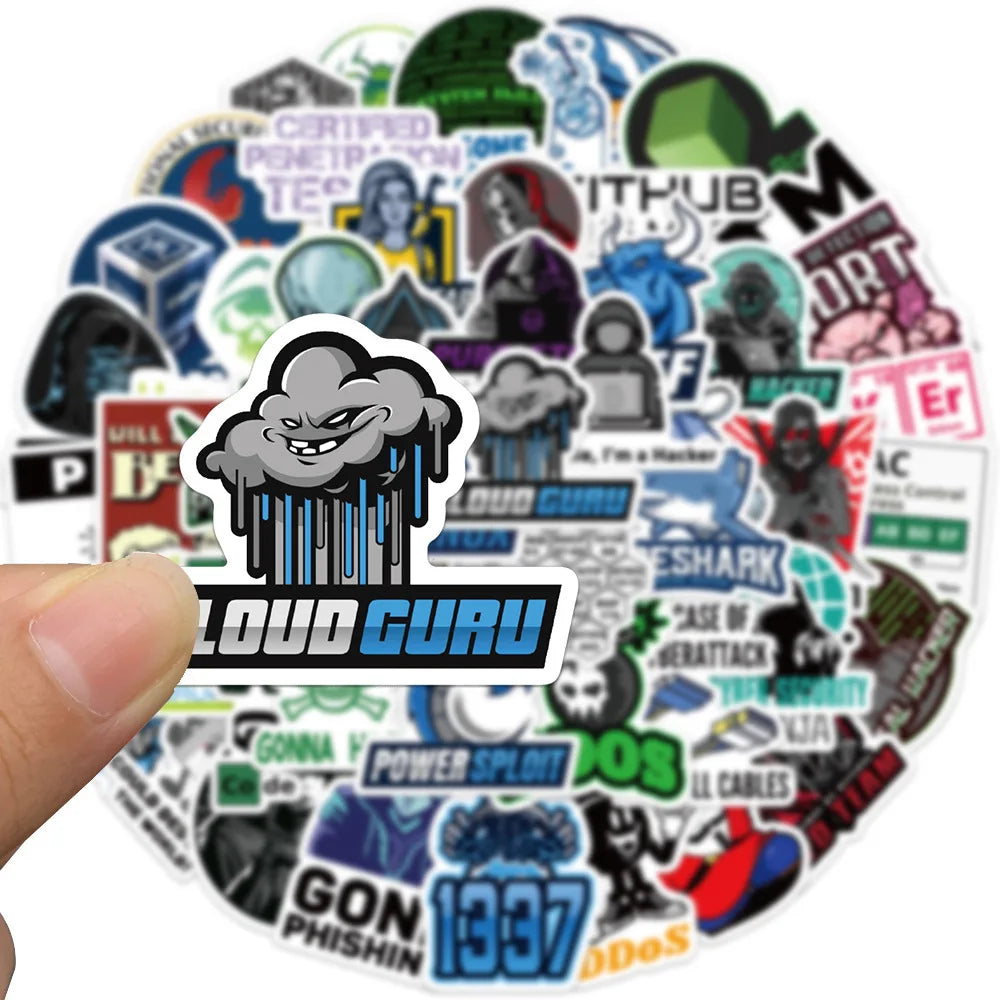 10/30/50PCS Hacker Programming Stickers Graffiti DIY Laptop Phone Skateboard Bike Fridge Suitcase Waterproof Kids Sticker Decals (Online Order Only)