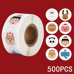 100-500pcs Merry Christmas Holiday Decoration Sticker 2.5cm Party Gift Baking Seal Sticker Invitation Letter Envelope Sticker (ONLINE ORDER ONLY)