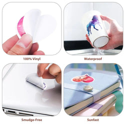 10/30/50PCS Cartoon Magic Stickers Cat Coffee Transparent Sticker DIY Toy Scrapbook Luggage Laptop Guitar Bike Graffiti Decals (ONLINE ORDER ONLY)