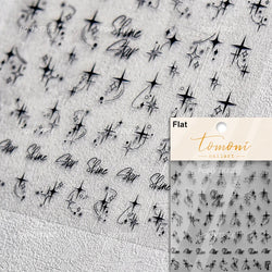 Hollow Out Black Gold Star Starburst Round Dot Night-time Tiny Spot Self Adhesive Nail Art Stickers Manicure Decals Wholesale (ONLINE ORDER ONLY)
