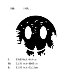 woods and a smiling face like moon stickers,creative decal with high quality Accessories for cars trucks motorcycles &laptops! (ONLINE ORDER ONLY)