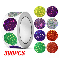 100-500pcs Holographic Color Gold Heart-shaped Stickers Kids Reward Stickers Labels For Wall Crafts Classroom Teachers Supplies (ONLINE ORDER ONLY)