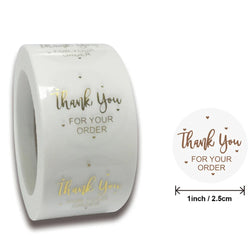 100-500pcs Thank You For Your Order Transparent Gold Label Baking Wedding Exquisite Gift Card Envelope Sealing Label Sticker (Online Order Only)