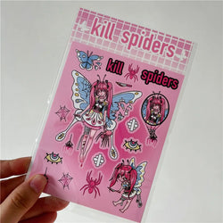 Korean ins Devil Angel Girl Stickers Diary Scrapbooking DIY Album Decoration Sticker Aesthetic Personalized Kawaii Stationery (ONLINE ORDER ONLY)