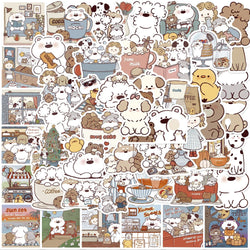 50pcs Cute Cartoon Miiiiichan Stickers Animals Anime For Laptop Water Bottle Luggage Notebook Waterproof Graffiti Vinyl Decals (Online Order Only)