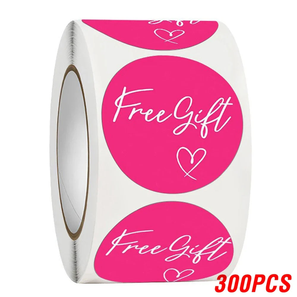 100-500pcs Free Gift Letters Labels Sticker Stationary Supplies Pink Thank You Sticker For Small Business Package Card 1 Inch (ONLINE ORDER ONLY)