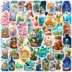 Cartoon Aesthetic Stickers Pack: Luggage, Skateboard, Graffiti, Cute Decals (Online Order Only)