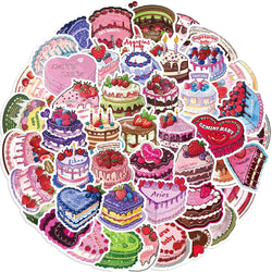 Cake Cartoon Constellation Stickers: 10/30/50PCS for DIY, Scrapbook, Laptop, Car, Bike (Online Order Only)