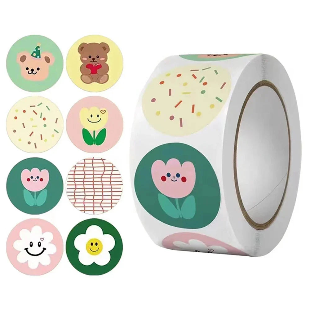 500pcs/roll Reward Stickers For Kids Children Kindergarten School Encouragement Students Games Toy Animals Stationery Labels (ONLINE ORDER ONLY)