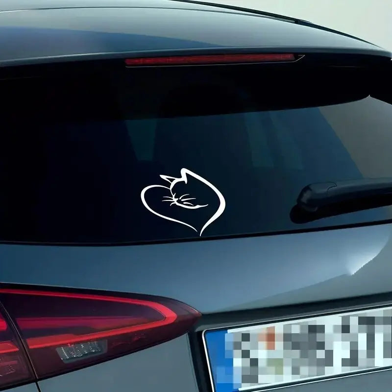 Cats Hearts  Sticker,Cute Car Body Window Bumper Vinyl Decal,For Cars, Trucks, Walls, Laptops, Windows, Motorcycles, Bumpers (ONLINE ORDER ONLY)