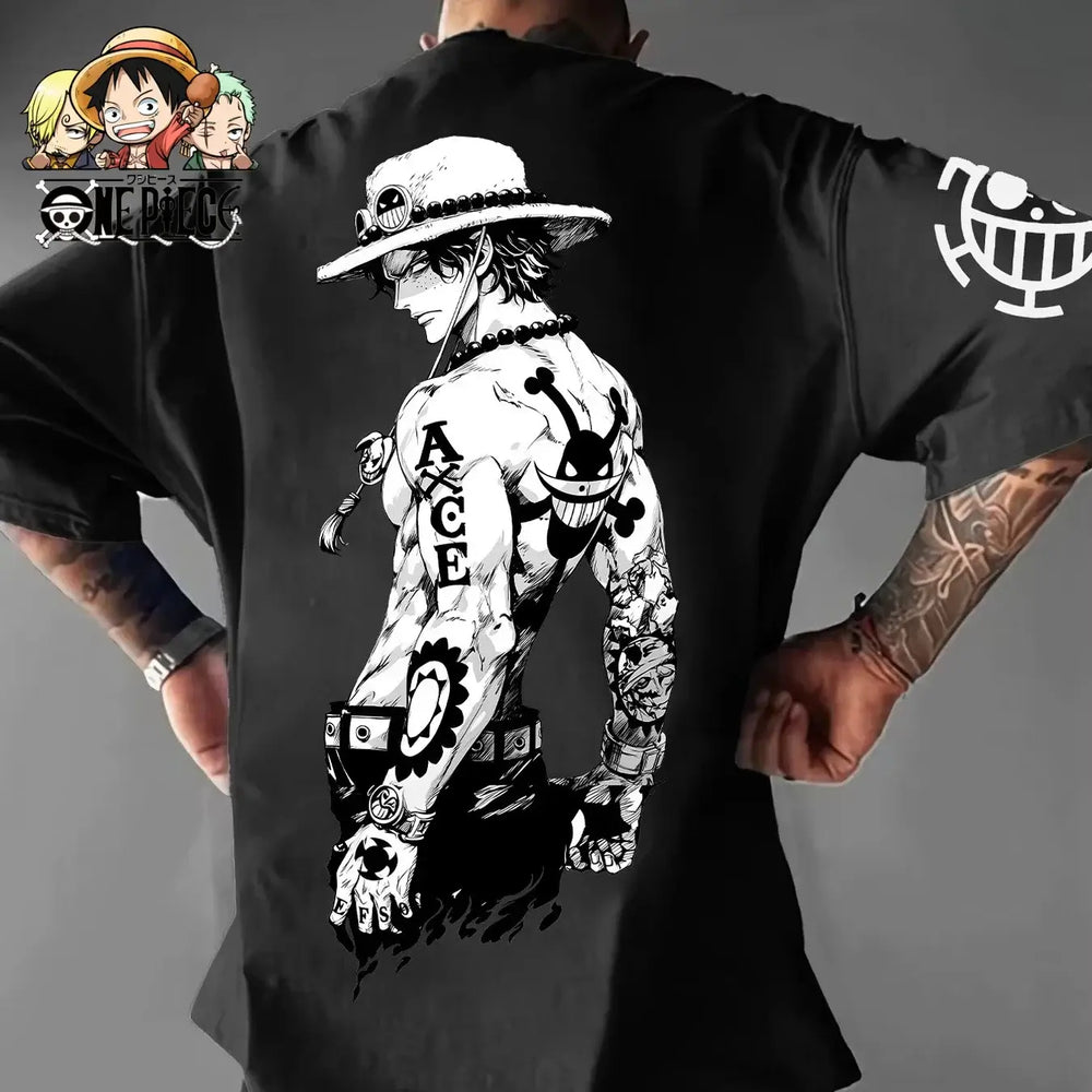 One Piece Luffy T-Shirt: Oversized Cotton Y2K Graphic Tee (ONLINE ORDER ONLY)