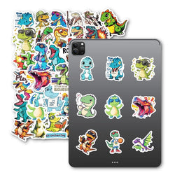 10/30/50PCS Kawaii Fashion Dinosaur Sticky PVC Sticker Aesthetic Stationery DIY Decoration Scrapbooking School Supplies for Kids (ONLINE ORDER ONLY)