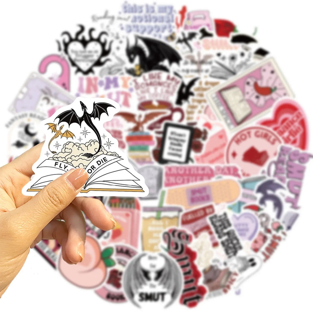 10/52pcs Cool Bookish Smut Reading Book Sticker Packs (ONLINE ORDER ONLY)