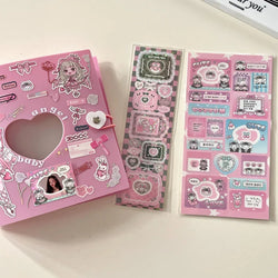 Korean ins Cute Punk Rock Bunny Stickers Hand Account Idol Card DIY Material Decorative Sticker Personalized Kawaii Stationery (Online Order Only)