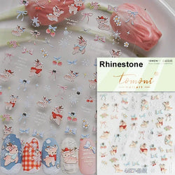 Snowman Apple Stars Gift Bell Snowflake Christmas Tree 3D Jelly Self Adhesive Nail Art Stickers Santa Claus Xmas Manicure Decals (ONLINE ORDER ONLY)