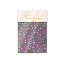 Flat Small Pink Brown Halo Dyeing Love Heart Geometric Leopard Shiny Jelly Chic Embossed Relief Nail Art Stickers Manicure Decal (Online Order Only)