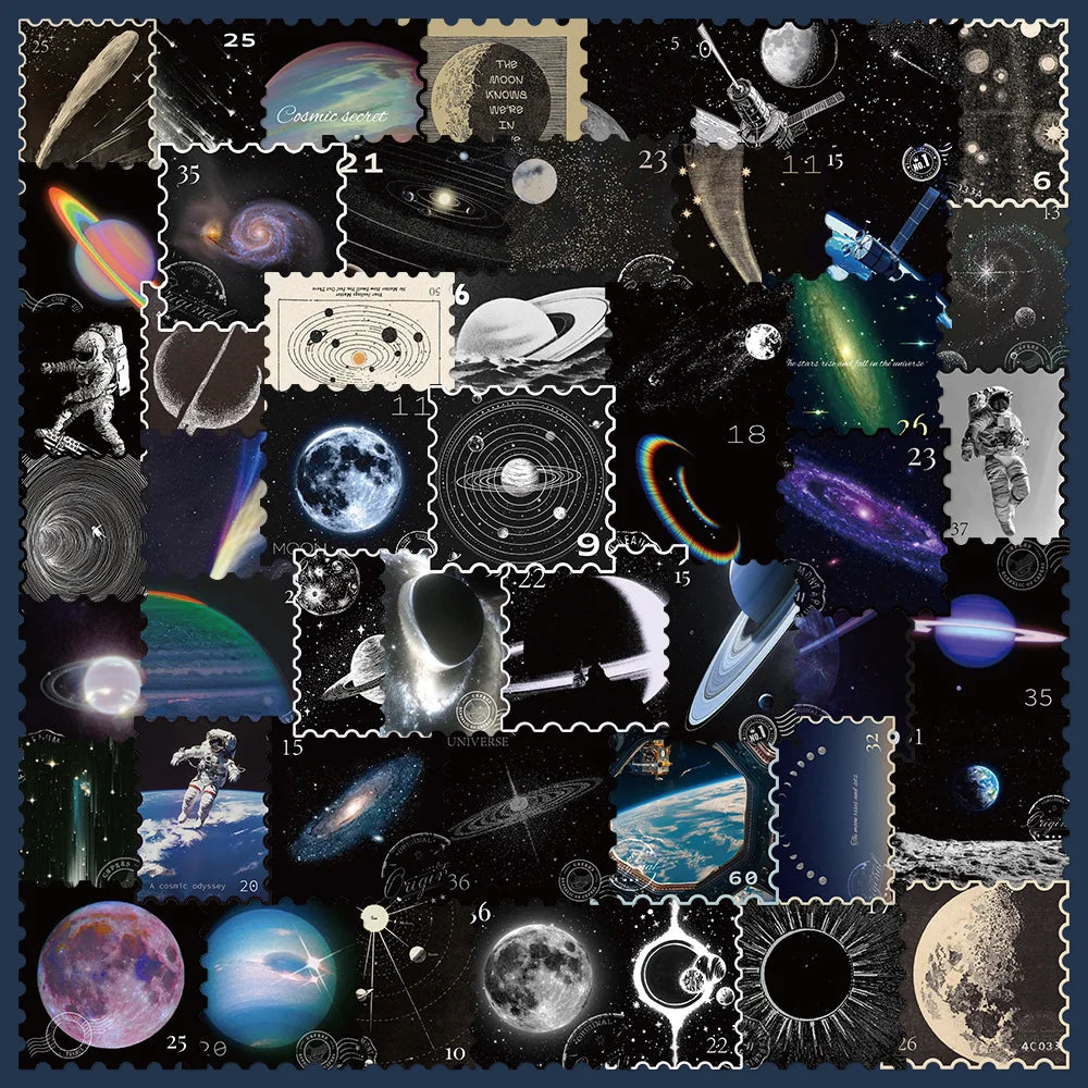 50pcs Mysterious Universe Animation Graffiti Stickers for Helmet, Desktop, Wall Decoration, DIY (Online Order Only)