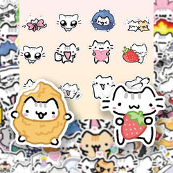10/30/72PCS Cute Pokky Cat Stickers Kawaii Animal Meme Graffiti Decals Luggage Laptop Phone Guitar Car Bike Skateboard Sticker (ONLINE ORDER ONLY)