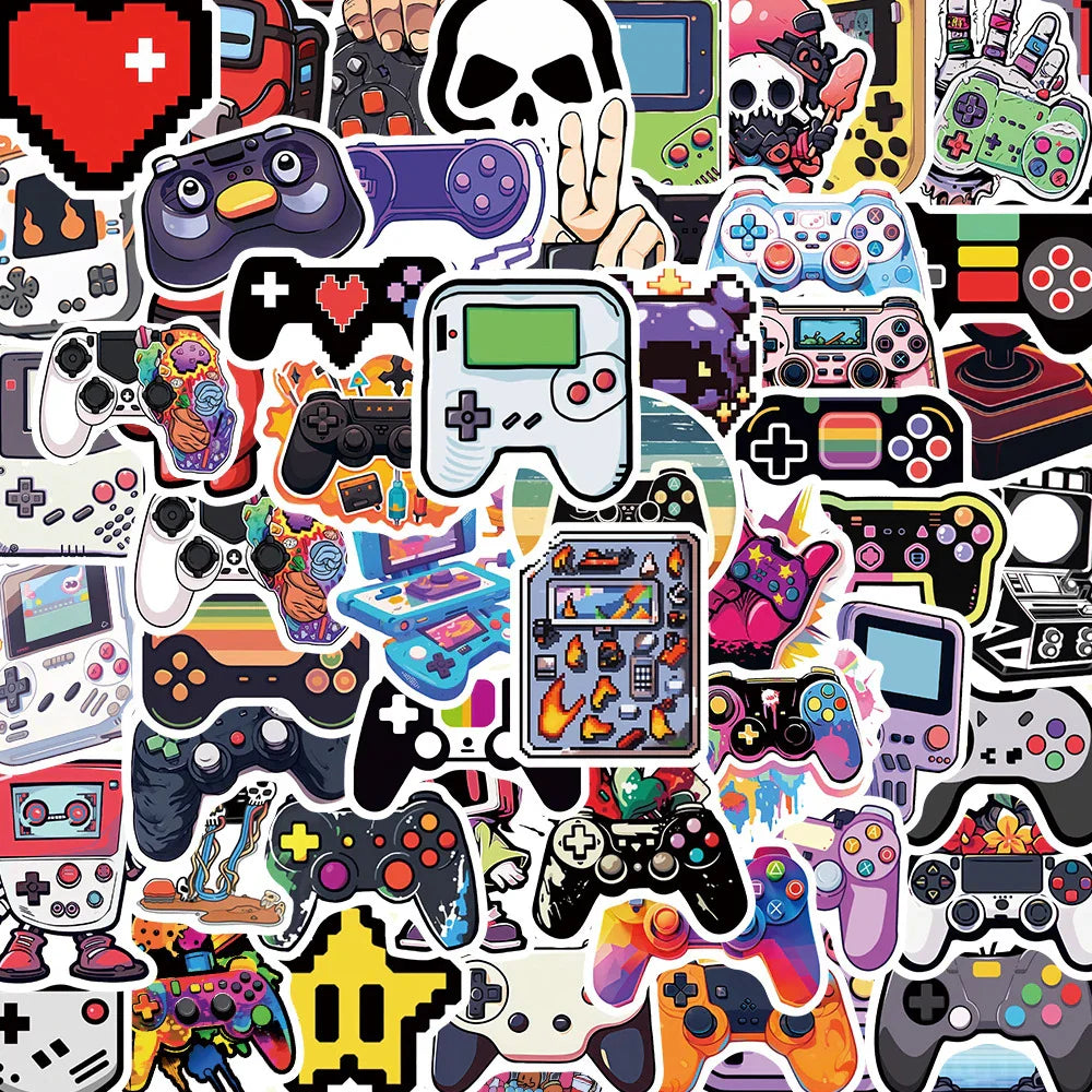 Vintage Video Game Stickers Decals for Laptop, Skateboard, Motorcycle, Car, Helmet, Kids Toys (Online Order Only)