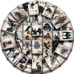 50pcs Cthulhu Mythos Monsters Funny Graffiti Stickers Vinyl Waterproof Stickers Pack For Water Bottle Laptop Scrapbook Stickers (Online Order Only)