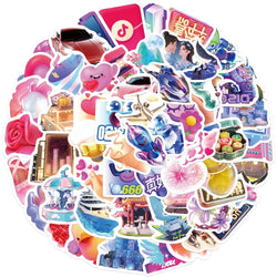 78Pcs Girls Cartoon Gift Stickers Cartoon Waterproof Graffiti Vinyl Decals For laptop Guitar Suitcase Skateboard Toys Gifts (Online Order Only)