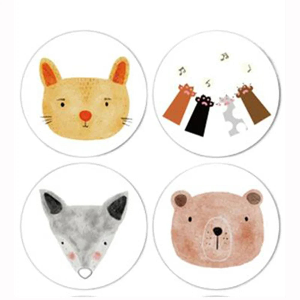 100-500pcs Cartoon Reward Sticker Children Encouragement Sealing Labels Kids Gifts Decorative Teacher Supplies Animal Sticker (ONLINE ORDER ONLY)