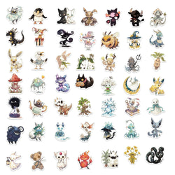 50pcs Ridiculous Fairy Tale Monster Sticker Pack Waterproof Laptop Skin Cute Phone Case Kawaii Packaging Art Supplies Stationer﻿ (Online Order Only)