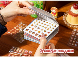 24piece/book Vitality Party Series Cut Film Sticker Book Y2K Journal Handbook Scrapbooking Kawaii Decoration Sticker Gift (ONLINE ORDER ONLY)