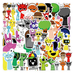 Incredibox Sprunki Stickers: 10/30/55pcs Cartoon Decals for Kids, DIY Phone, Laptop, Bike, Car (Online Order Only)